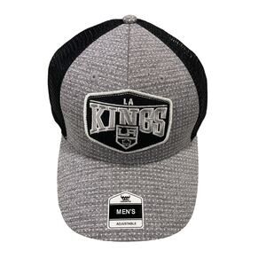NHL Los Angeles Kings  Charcoal Hat Adjustable MVP Mesh Snapback New